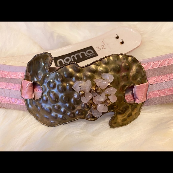 Vntg Exotic Skin & Leather Belt | Norma of Canada - Picture 5 of 8